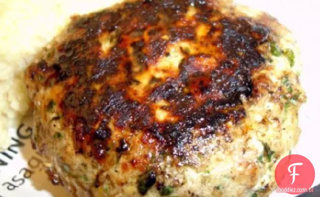 Hambúrgueres de atum Herby com Wasabi (baixo teor de gordura e saudável)