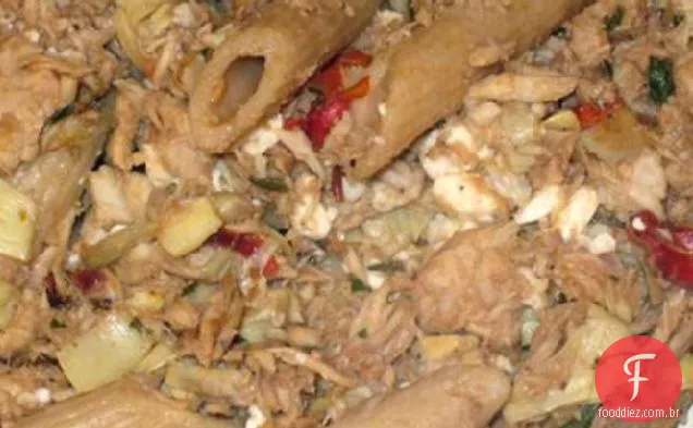 Macarrão com atum, Alcachofra e pimentão