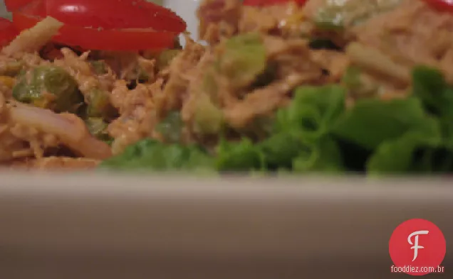 Sanduíches de salada de atum doce e picante de Rich