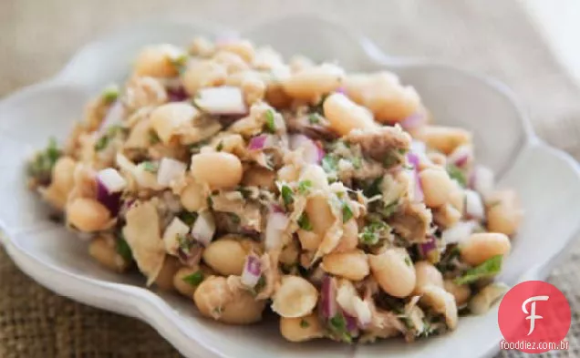 Salada De Feijão branco e atum