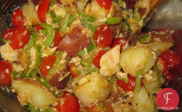 Macarrão com atum, Bacon e brócolis