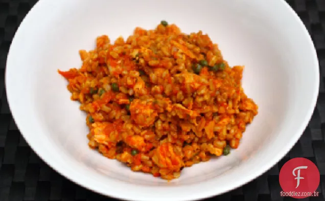 Farro de Lidia Bastianich com atum e tomate