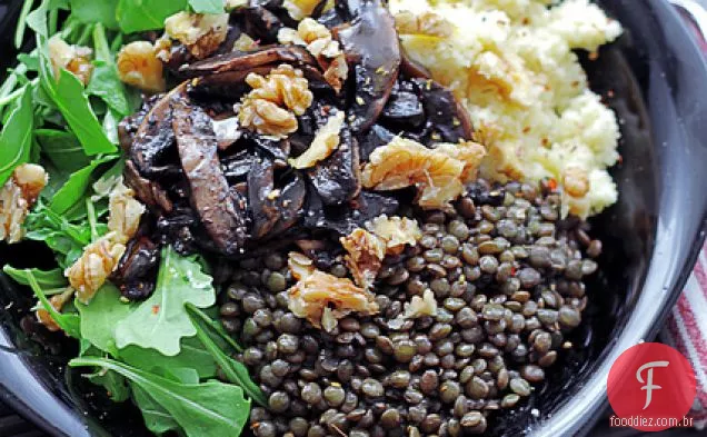 Cuscuz, Rúcula, Cogumelos E Lentilhas