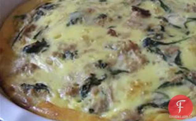 Quiche de atum, espinafre e Bacon da Cindy