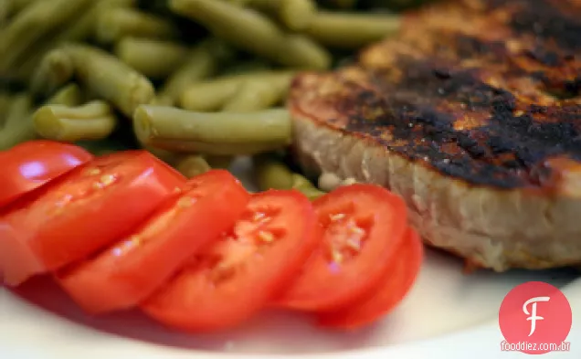 Atum com sabor asiático com feijão verde