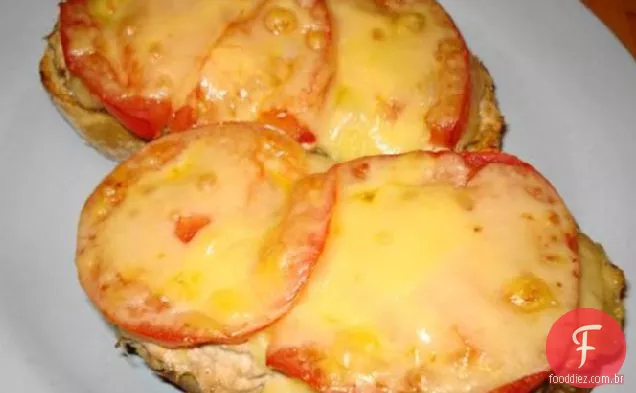 Sanduíche Aberto Do Derretimento Do Atum Da Cara