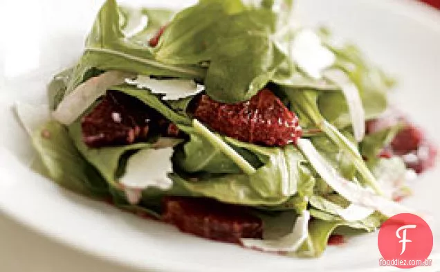 Salada De Rúcula Com Laranjas Sanguíneas, Erva-Doce E Salata De Ricota
