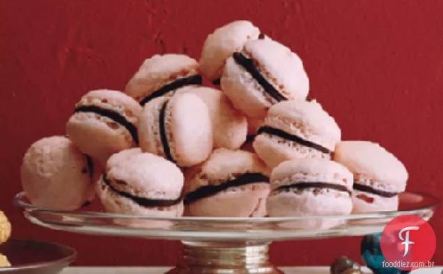 Chocolate Framboesa Macaroons Franceses