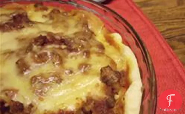 Torta De Espaguete De Três Queijos