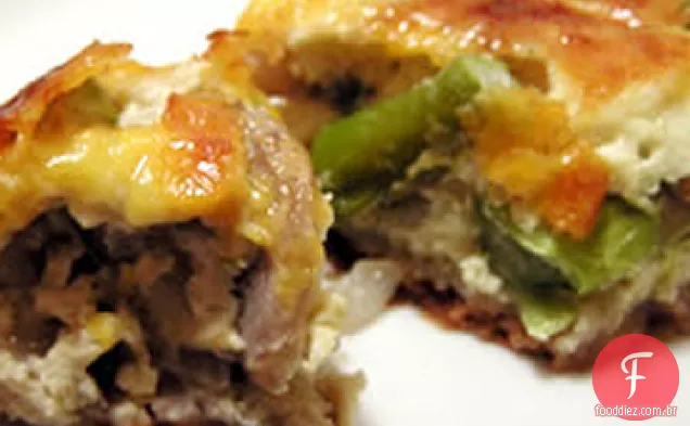 Aspargos e quiche de cogumelos