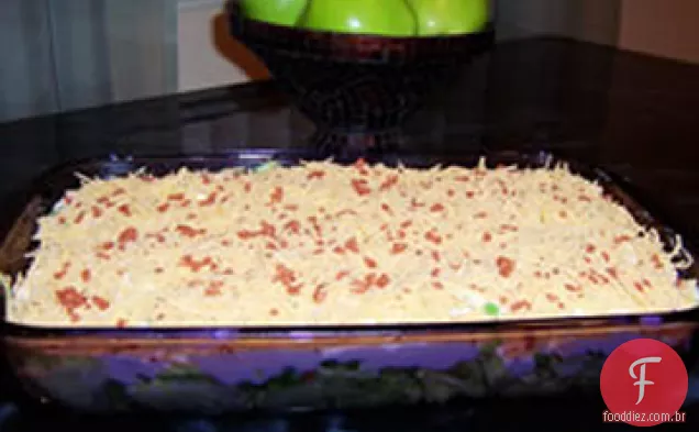Salada Vegetal Fácil De Sete Camadas