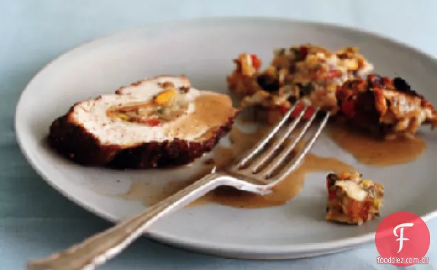 Peitos De Frango Recheados Com Matzo Temperados