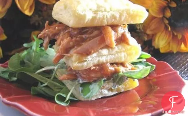 Churrasco Frango Salada Puff Stackers