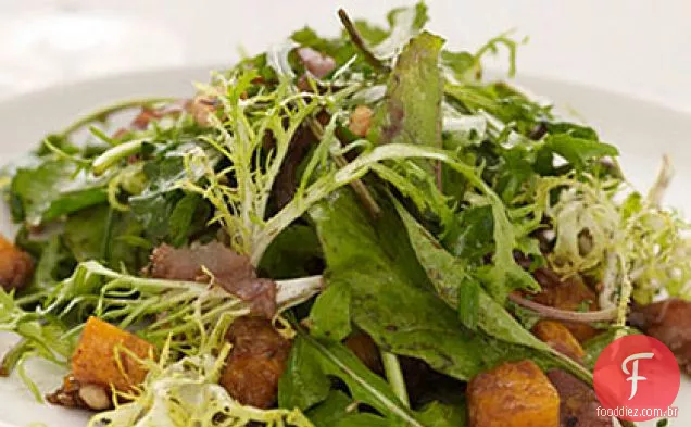 Salada de abóbora com avelãs
