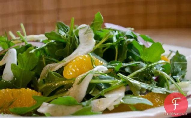 Rúcula, erva-doce e salada de laranja