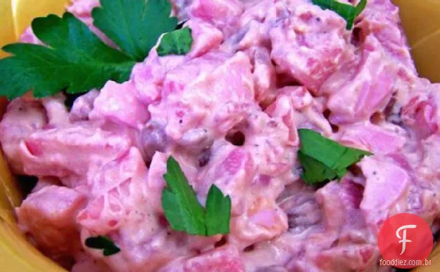 Salada de batata e beterraba