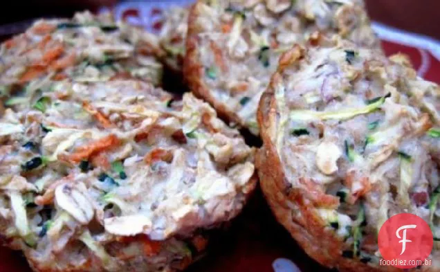 Maçã Saudável Cenoura Abobrinha Muffins