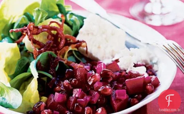 Salada de romã e beterraba