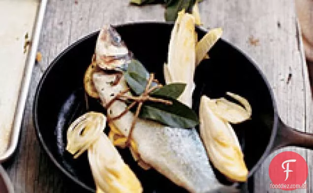 Branzino Grelhado Com Legumes
