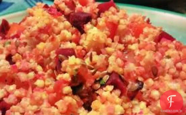 Amêndoa torrada e quinoa Pilaf