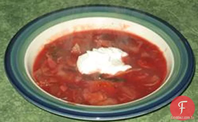 Vibrante Vegetariano Roxo Borscht
