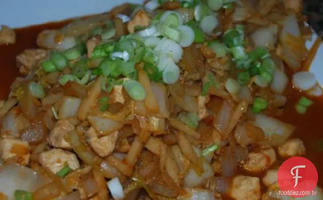 Frango Frito Com Repolho Chinês