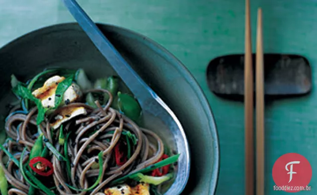 Soba e Tofu em caldo de gengibre