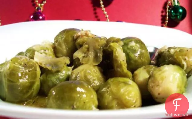 Couves De Bruxelas Doces E Azedas Assadas
