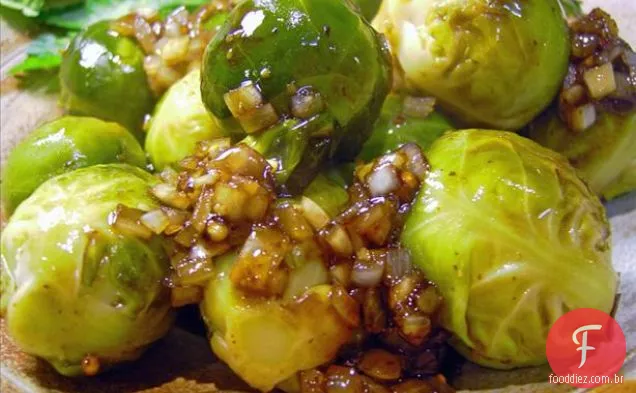 Couves De Bruxelas Fritas Asiáticas