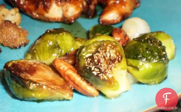 Couves De Bruxelas Caramelizadas Com Nozes-Pecãs