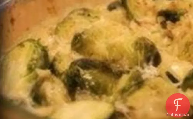 Delicioso Cremoso Queijo Couves De Bruxelas