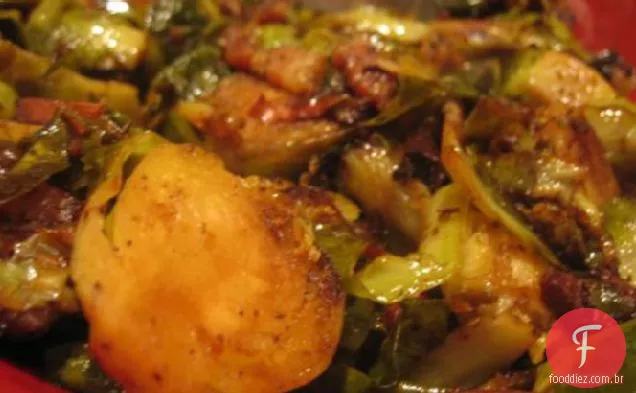 Couves De Bruxelas Com Pancetta