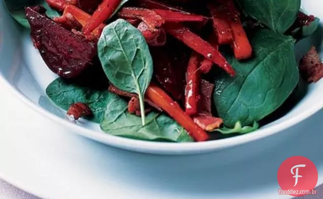 Salada De Beterraba Temperada Com Bacon