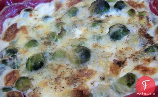 Gratinado de couve de Bruxelas