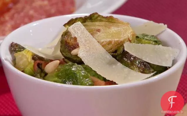 Couves de Bruxelas assadas com Bacon