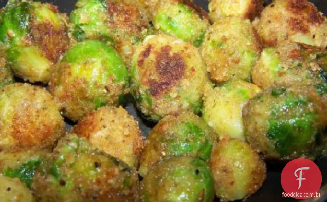 Couves De Bruxelas Fritas Com Queijo
