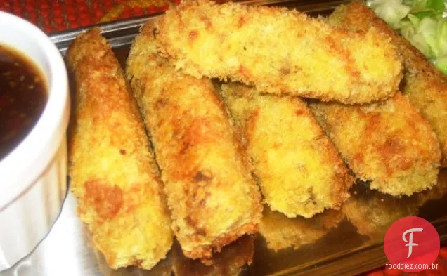 Korroke com molho Tonkatsu (croquetes de batata japoneses com Eas