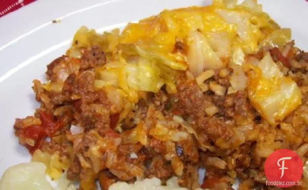 Cajun repolho e carne