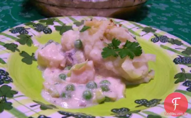Vieiras, Cogumelo, Torta De Ervilha Com Cobertura De Colcannon
