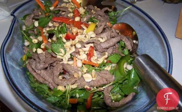 Carne Frita Com Salada De Manga