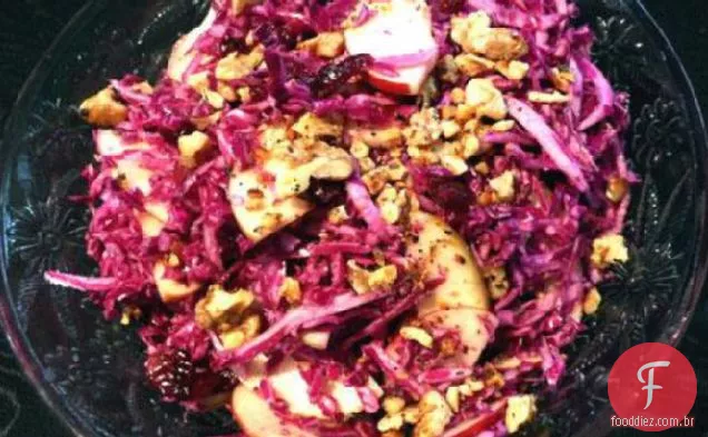 Repolho roxo, Cranberry e Slaw de maçã