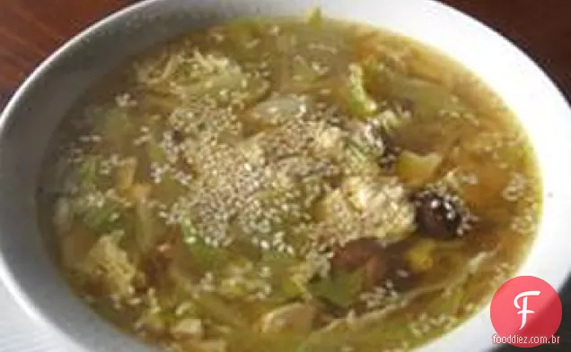 Sopa de Tofu quente e azeda (Suan La Dofu Tang)