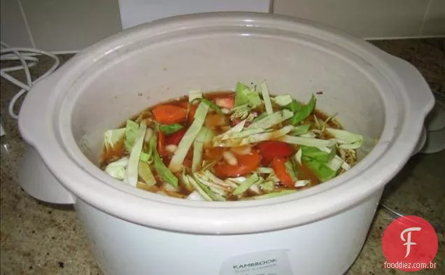 Sopa De Legumes De Inverno Com Leite De Coco E Pêra