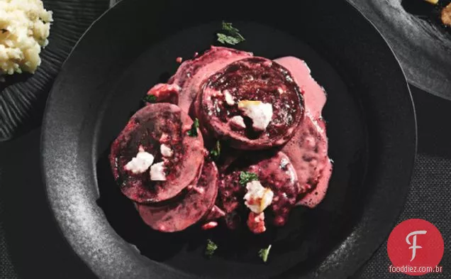 Beterraba Assada E Feta Gratinado Com Hortelã Fresca