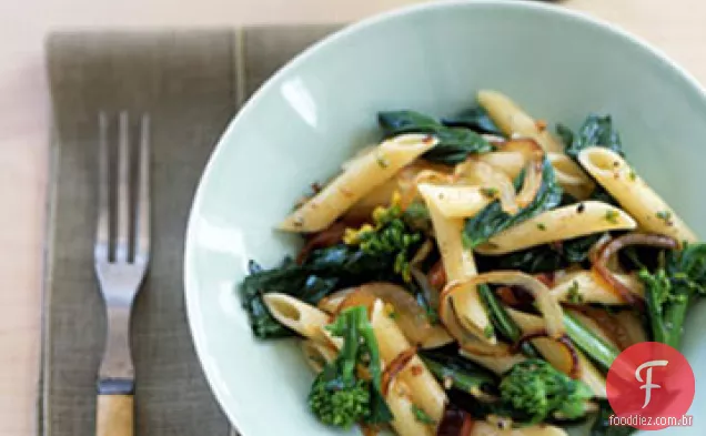 Penne com Yau Choy