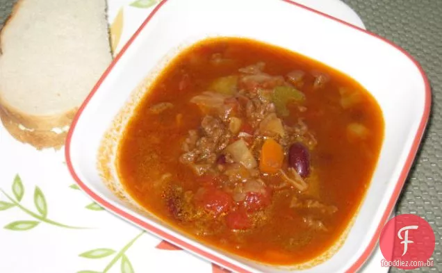 Carne Repolho Cenoura Sopa