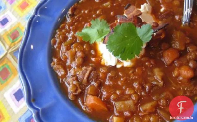 Sopa De Lentilha Com Bacon