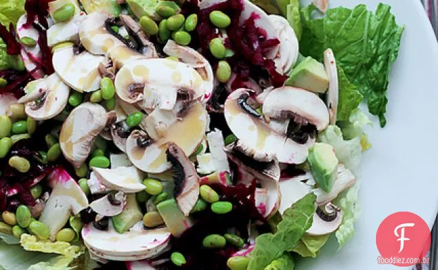 Cogumelos Brancos, Beterraba E Feijão Edamame