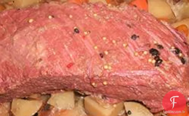 Maçã e açúcar mascavo carne enlatada