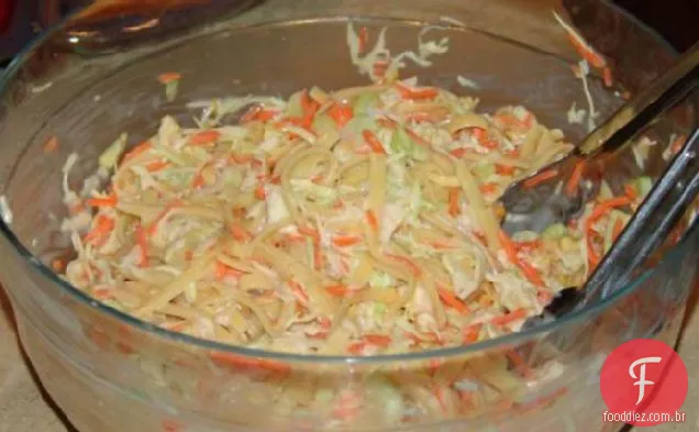Fettuccine, Cole Slaw & Ramen Salada De Macarrão